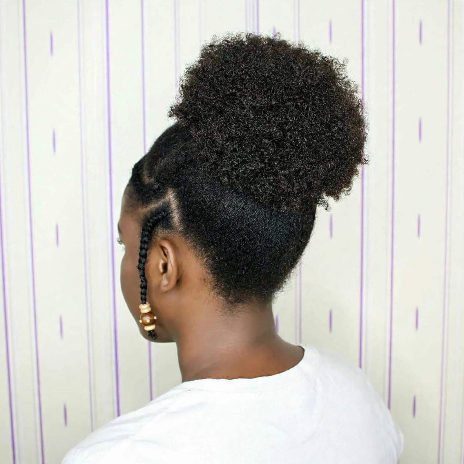 Natural Bun natural hairstyle